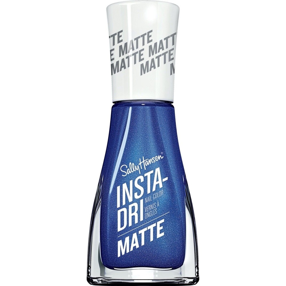 Sally Hansen Insta-Dri Matte Nail Color Polish, 013 Blue Steel